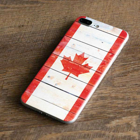 Canada Flag Light Wood iPhone 8 Plus Skin